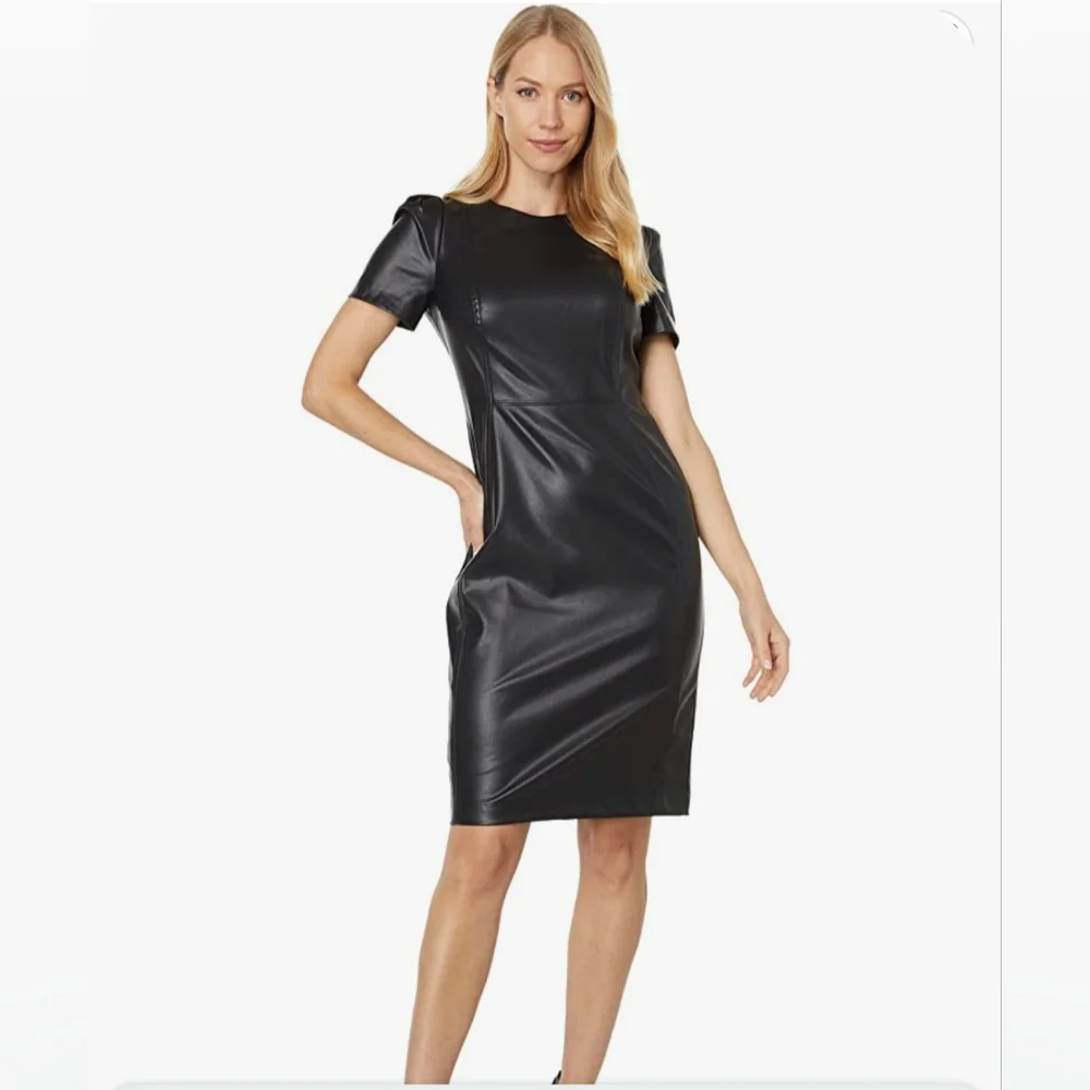 V Leather Dress - Picture 5 of 7